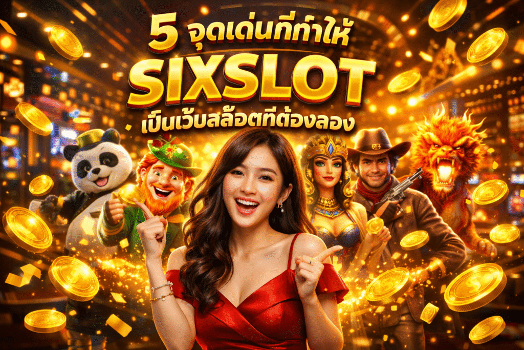 5 จุดเด่นที่ทำให้ SIXSLOT เป็นเว็บสล็อตที่ต้องลอง